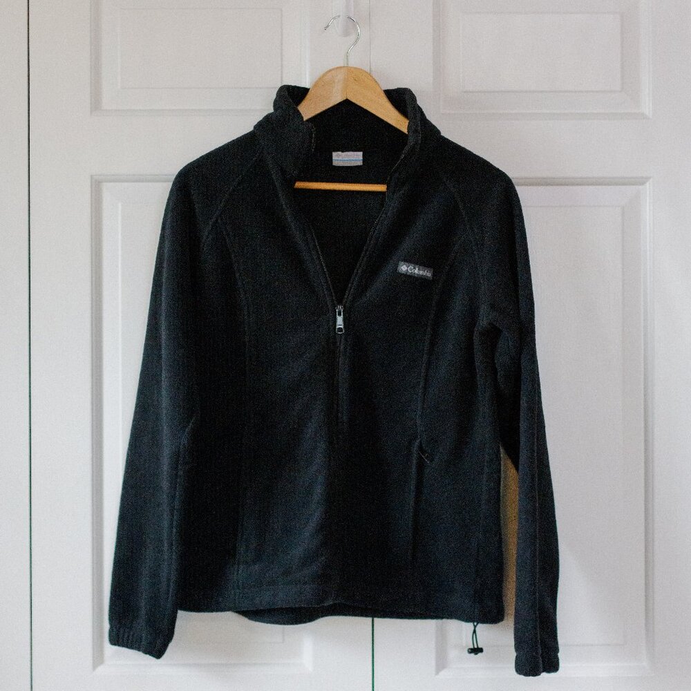Men's Classic Black Zip Colombia Fleece